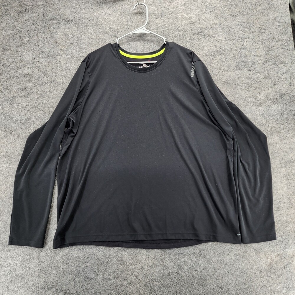 Reebok Shirt Mens 2XL Speedwick Long Sleeve Black